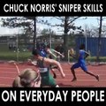 Chuck Norris' Sniper Skills On Everyday People