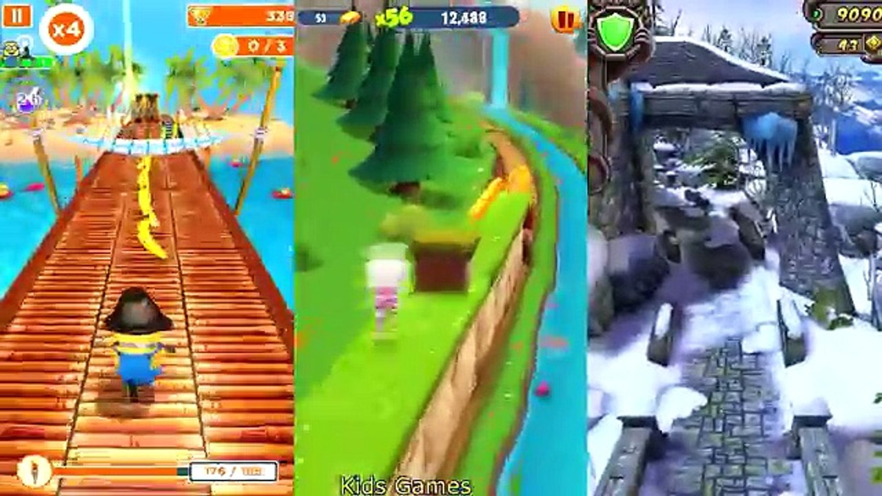 Talking Tom Gold Run Vs Despicable Me Minion Rush Vs Temple Run 2