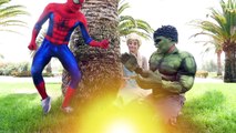 Elsa becomes Stronger & gets Hulk MUSCLES! w/ Spiderman vs maleficent, Thor, anna