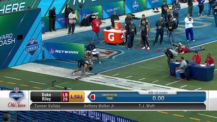 Duke Riley runs unofficial 4.59 40-yard dash