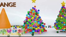 Aprender los Colores con Divertida Sorpresa Huevos 3D Rango de arco iris de Árbol de Navidad para los Niños Presch