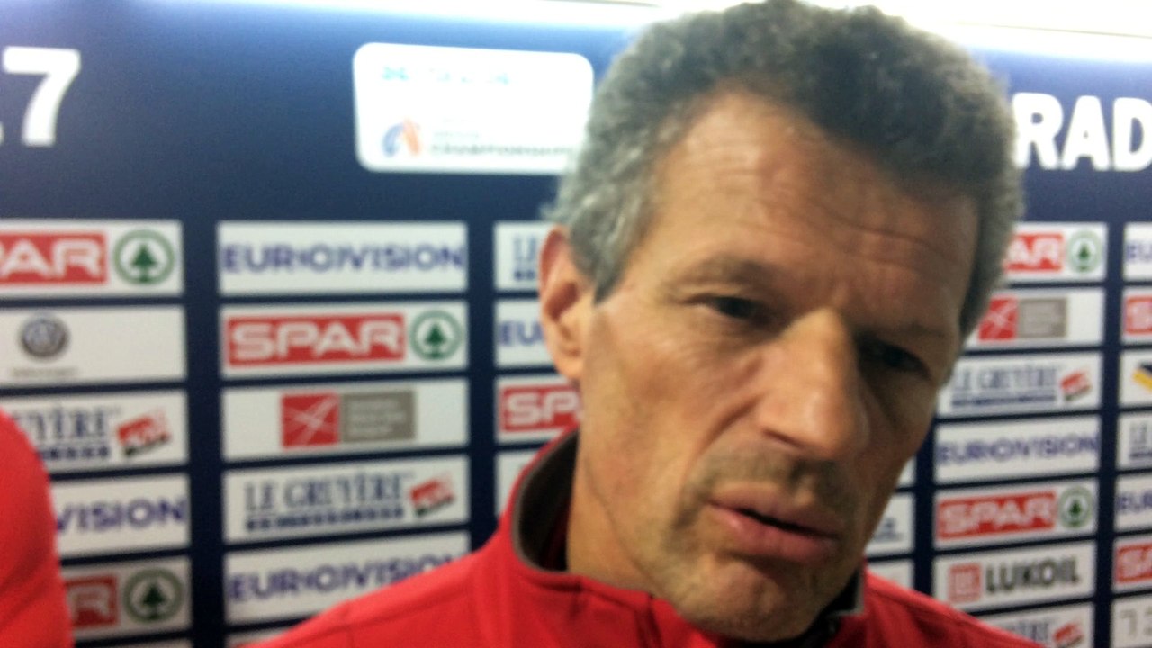 Interview de Jacques Borlée après la médaille d'argent du relais 4x400m au championnat d'Europe d'athlétisme indoor