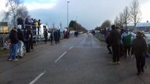 Arrivée de la course minimes de St-Léonard avec la victoire d'Alexis.