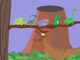 5 маленьких динозавров, сидя на дереве | Детские песни | дошкольное образование