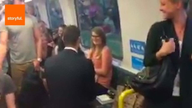 Man Proposes on Morning Train to Work