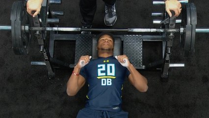 Marlon Humphrey bench presses 10 reps