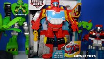 Transformers Rescue Bots Heatwave Fire Truck and Blades the Flight Bot Save Equestria Toy Review
