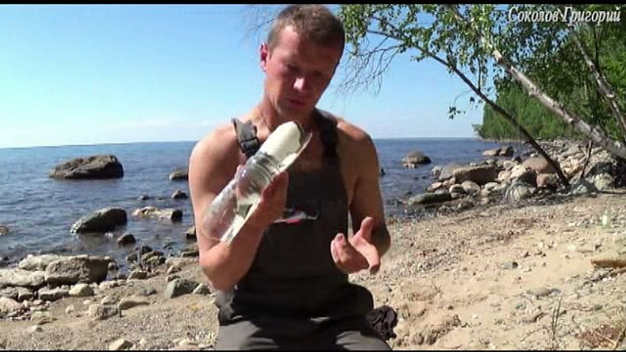 25 способов добыть огонь. 15. Огонь от солнца при помощи донышек бутылок [2013, DVDRip]
