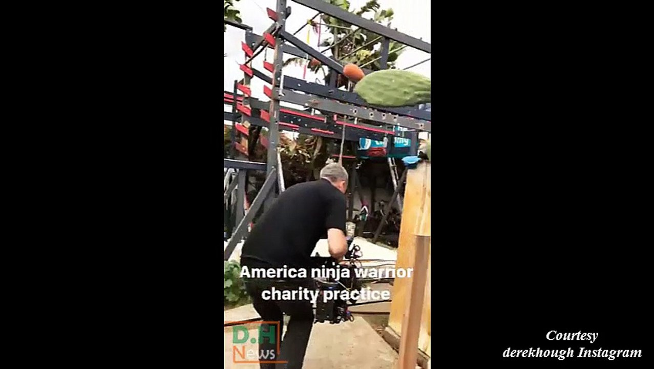 Derek Hough training for America Ninja Warrior Charity episode - March 5, 2017
