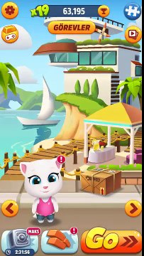 Talking Tom Gold Run - Angela Running, Upgrading House - Talking Tom Gold Run - Angela Gameplay #1