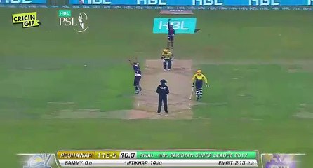 16.4 OUT! Rayad Emrit to Iftikhar Ahmed Zalmi vs Gladiators PSL Final 2017