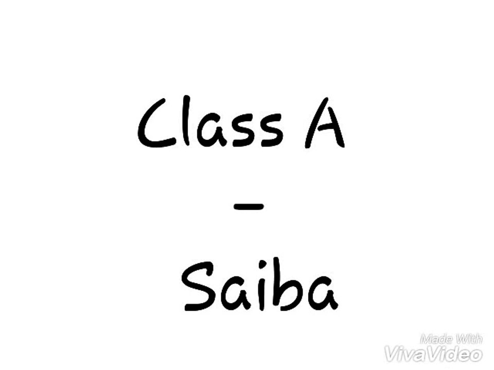 Class A - Saiba “Letra”