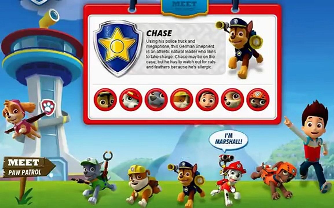 Paw Patrol Meet Chase-Marshall-Rocky-Rubble-Ryder-Skye-Zuma