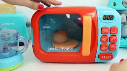 JUST LIKE HOME Deluxe KITCHEN Appliance Full Set, Play-doh Bake Mix Magic Slime Frozen Els
