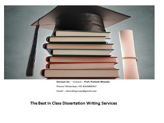 The Best in Class Dissertation Writing Services