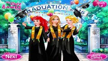 Disney College Princess Anna Ariel and Cinderella Graduation Ball Dress Up Games For Girls