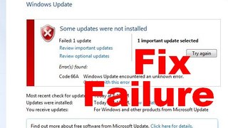 Solve Windows update error with cmd trick