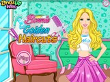 Juegos de Barbie para Niñas Barbie de Oro corte de Pelo, Maquillaje y Vestido encima del Juego