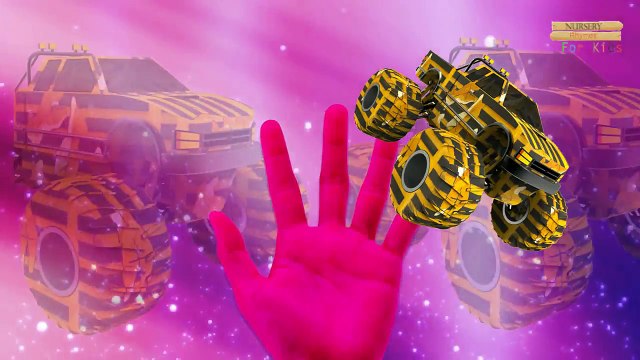 Monster Trucks Finger Family Rhymes For Kids | Monster Trucks Cartoon Finger Family Nursery Rhymes