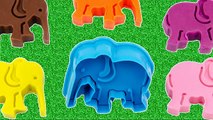 Aprender los Colores con Play Doh Animal Moldes de Tigre Elefante Jirafa Sello de Juguetes Divertidos y Creativos fo