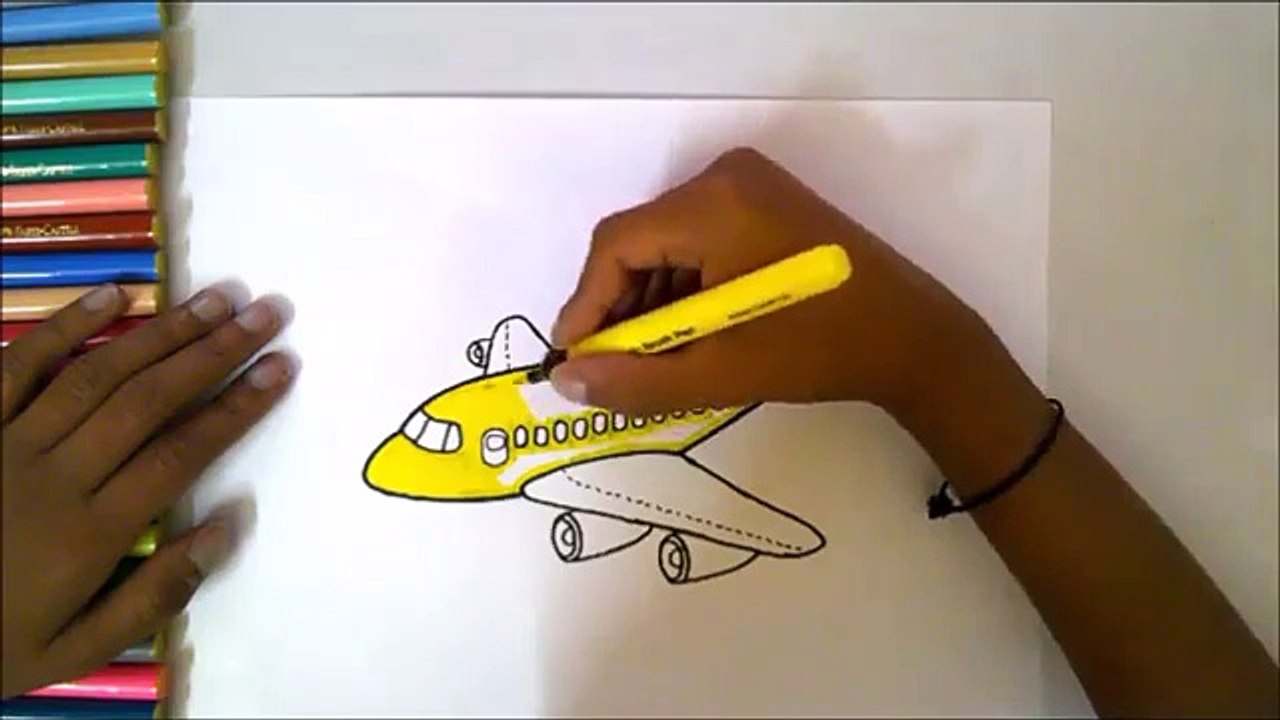 COLOURING PLANE FOR KIDS
