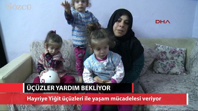 Tek yumurta üçüzleri yardım bekliyor
