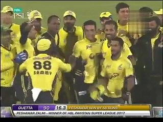 Peshawar zalmi victory PSL 2017 finals-Quetta gladiator Last wicket
