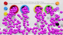 Aprender los Colores con los Huevos Sorpresa de Broma 3D para los Niños Pequeños Bolas de Colores de la Cara Sonriente