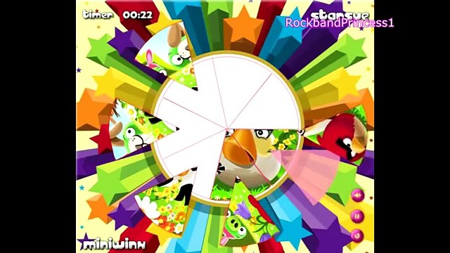 Angry Bird Online Games - Episode Angry Birds Round Puzzle Levels 1-4 - Rovio Games