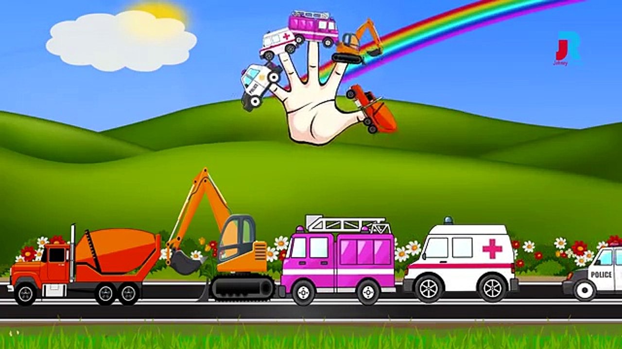 CONSTRUCTION VEHICLES Finger Family ★ Surprise Eggs filled with Trucks & more! Nursery Rhy