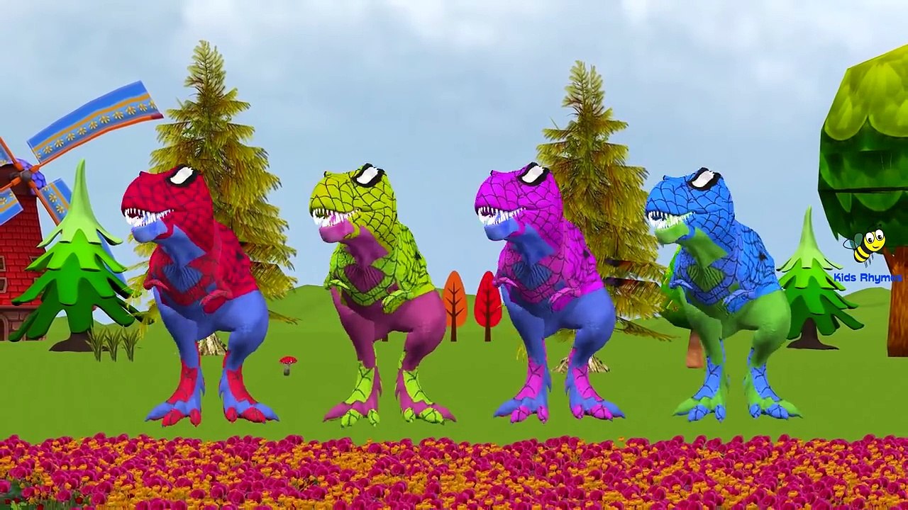 Funny Dinosaurs Spiderman Hulk Finger Family Johny Johny Yes Papa Nursery Rhymes Children