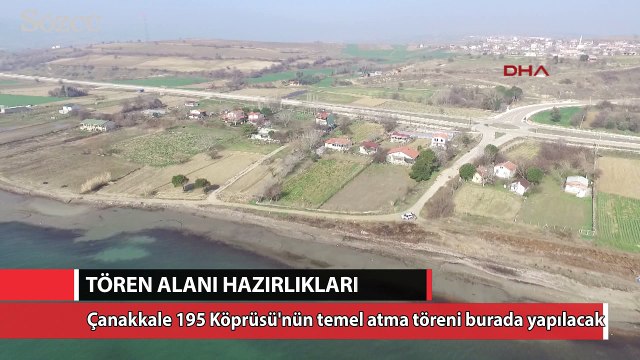 Çanakkale Köprüsü için tören alanı hazırlanıyor