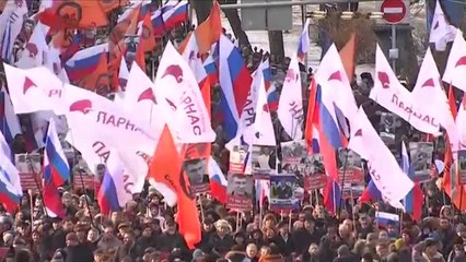 Thousands march in Moscow on second anniversary of Kremlin critic's murder