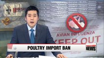 Korea bans U.S. poultry imports over bird flu discovery