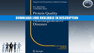 eBook Free Protein Quality Control in Neurodegenerative Diseases (Research and Perspectives in