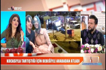 Kocasıyla tartıştığı için bebeğiyle arabadan atladı