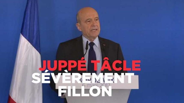 Juppé tâcle sévèrement Fillon