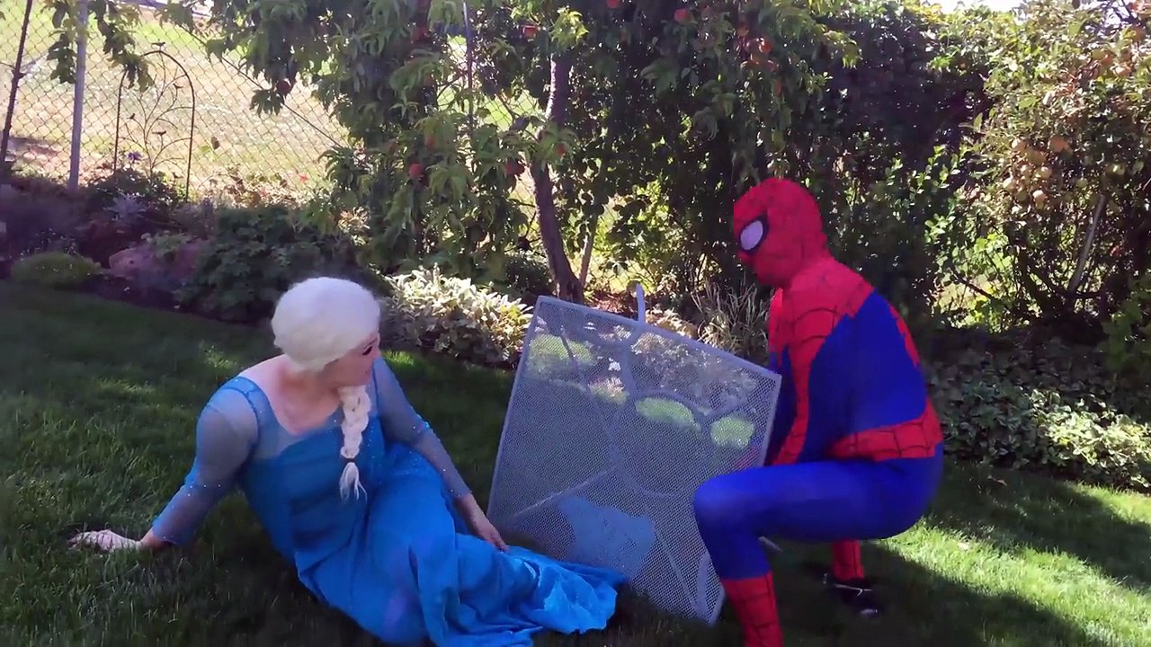 Vampire Elsa Bites Spiderman Halloween Special Elsa and Spiderman Superhero Kids Video In