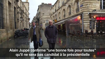 Alain Juppé ne sera "pas candidat" à la présidentielle