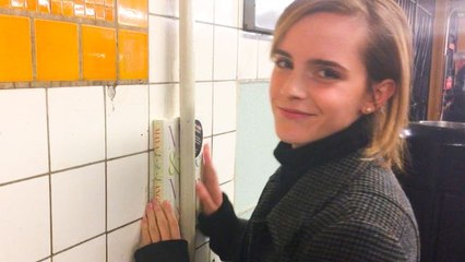 Emma Watson Hides Books Around the New York City Subway