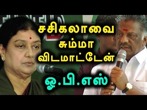 I Will Not Allow Sasikala Family In ADMK Says 'OPS' - Oneindia Tamil