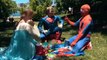 Anna, Spider-man, Captain America and Hulk vs Joker Armwrestling Competition SuperHeros in