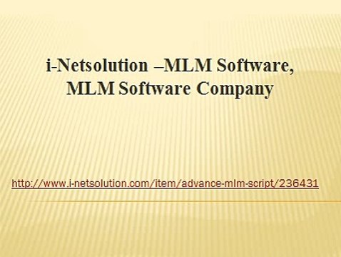 i- Netsolutions - MLM software, MLM software company