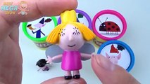 Чашки сюрприз игрушки играть doh пластилин Бен и Холли Коллекция Радуга учим цвета на английском языке