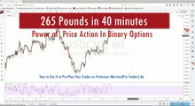265 Pounds in 40 minutes with Power Of Price Action Based Pre-Planing and Execution in Binary Options