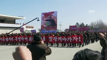 North Korea holds rally as world condemns missile launch