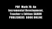 PDF  Math 76: An Incremental Development, Teacher s Edition SAXON PUBLISHERS  BOOK ONLINE