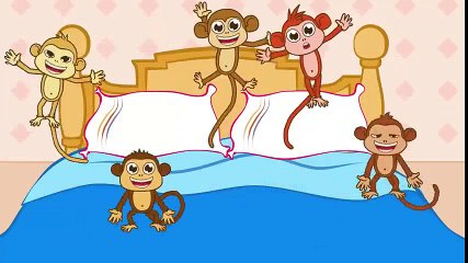 Beş Küçük Maymun   Five Little Monkeys Türkçe   Bebek Şarkıları   Çocuk Şarkıları   Adisebaba