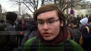 Paris high school students protest against police violence