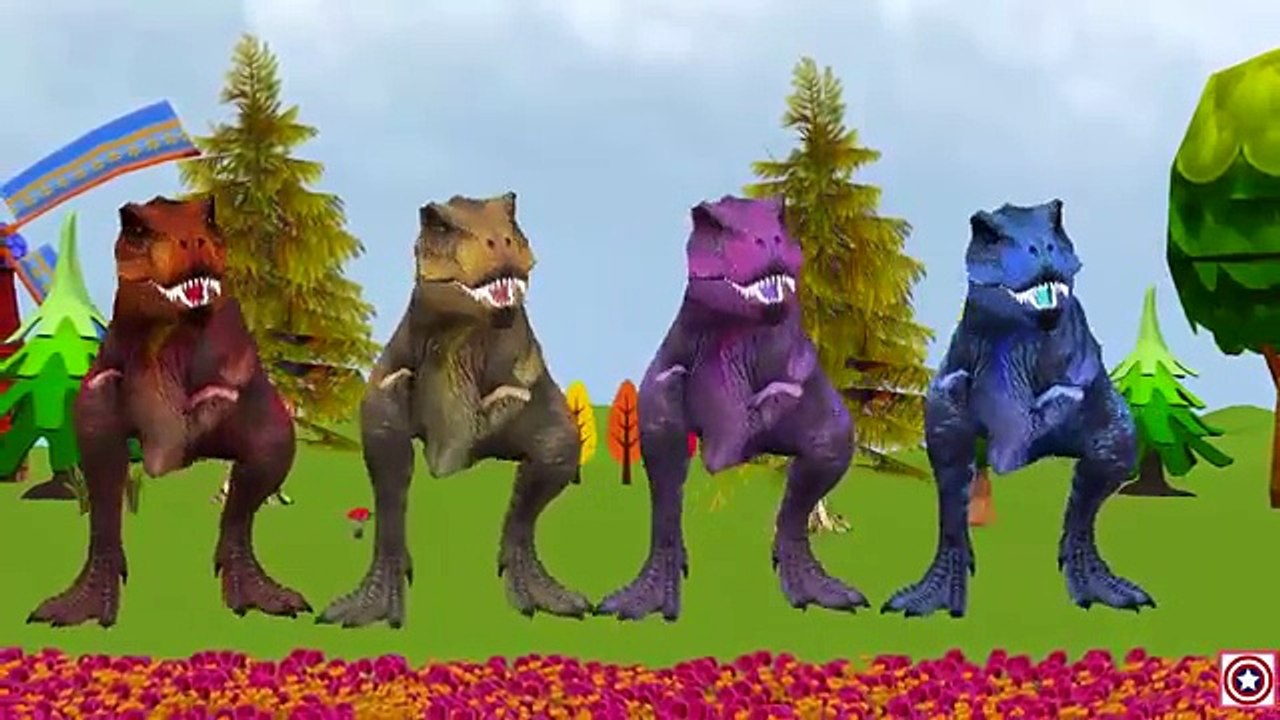 Los Dinosaurios De Dibujos Animados De Películas De Corto | Grandes Dinosaurios Cortometraje Niños | Dedo De La Familia De Mega Col